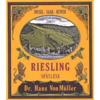 Dr Hans Von Muller - Riesling Spatlese NV (750ml) (750ml)